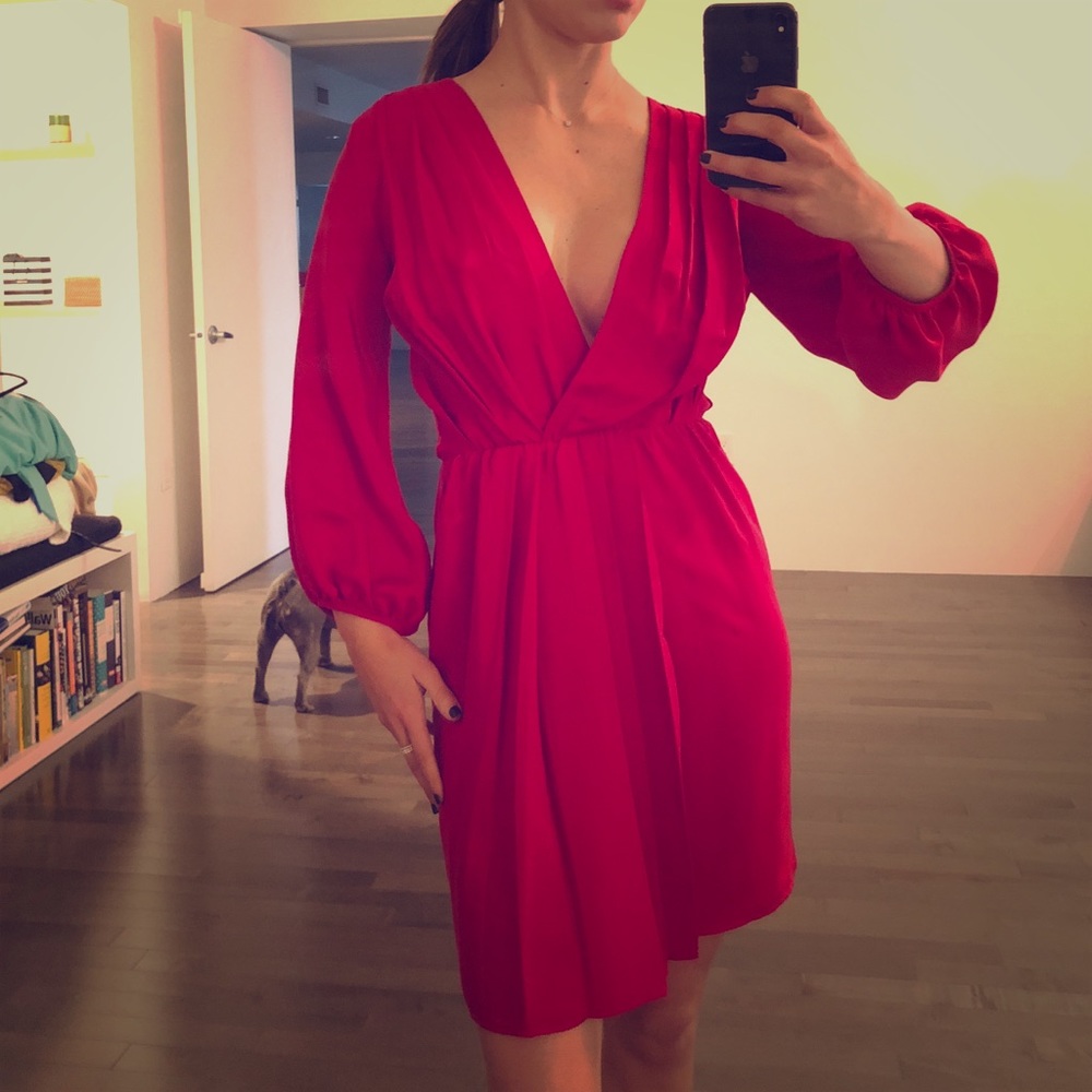 Amanda Uprichard Chelsea Red Silk Dress